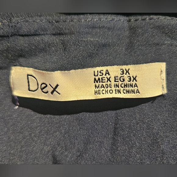 NWT Dex Chiffon Faux Wrap Ruffle Mini Dress Plus Size 2X - Picture 8 of 13